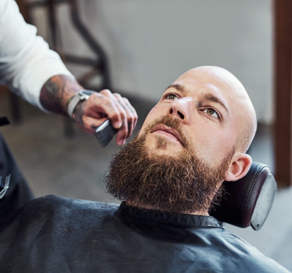 Please be careful when working with a beard.